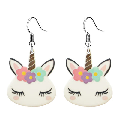 Lovely Unicorn Dangle Earrings