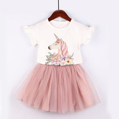 Unicorn Girls Tutu Skirt Set
