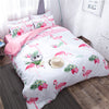 Floral Unicorn/Flamingo Bedding Set