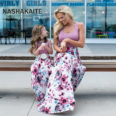 Floral Mom and daughter dress