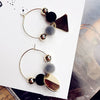 Geometric Pom Pom Earring