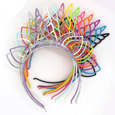 12pcs/lot Glitter Unicorn Party Headband