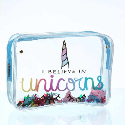 Summer Waterproof Unicorn Glitter Cosmetic Case