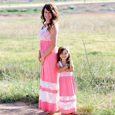 Matching Mom & Daughter Long Dress