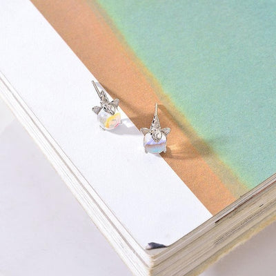 Moonstone Unicorn Earrings