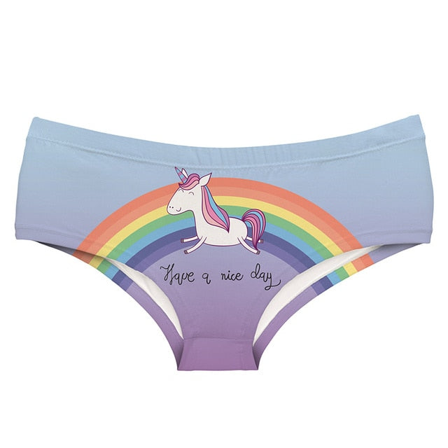 High Rise Waisted Unicorn Panties With Pink Fluffy Mane and Tail Underwear  Lime Green, Pink and Blue -  Canada