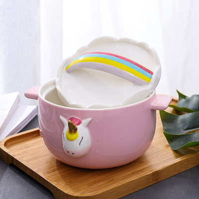Fancy Unicorn Mug Plate Bowl Set