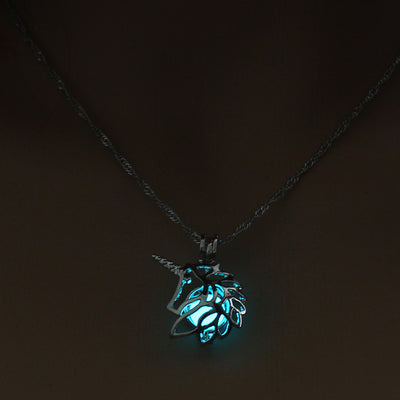 Unicorn Glow In The Dark Necklace