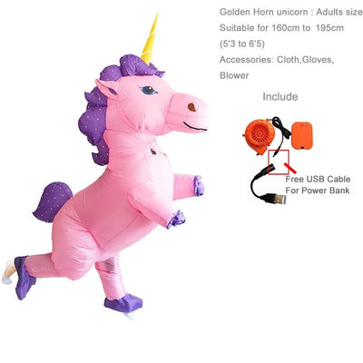 New Inflatable Unicorn Kids & Adults Costume