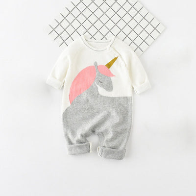 Unicorn Baby Knitted Jumpsuit