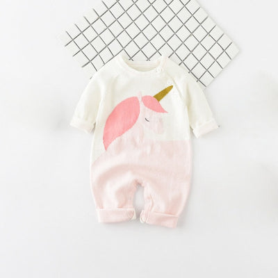 Unicorn Baby Knitted Jumpsuit