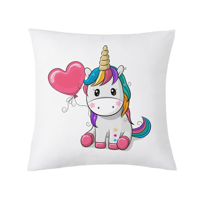 Cute Unicorn White Pillowcase