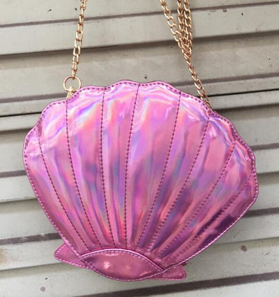 Women Seashell Evening Bag Purse Mermaid Chain Strap Clutch Handbag  Shoulder Bag, Nude White, One Size : Amazon.in: Fashion