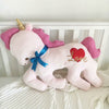 Pink Blue Unicorn Plush Pillow