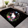 Floral Unicorn Printed Rug