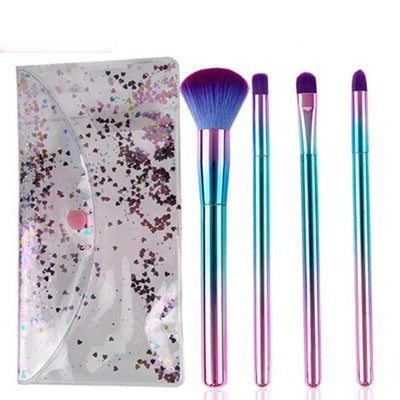 4Pcs/Set Colorful Makeup Brushes With Bag - Well Pick Review