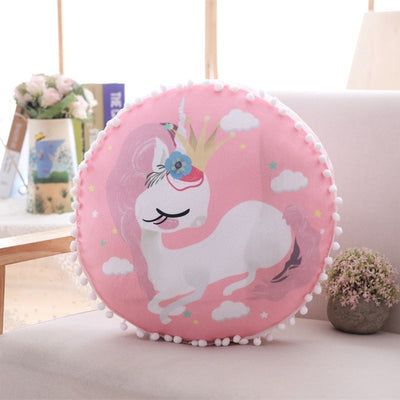 Pink Unicorn Plush Cushion