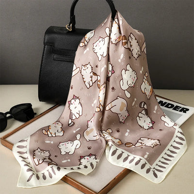 Luxury Cat Square Scarf