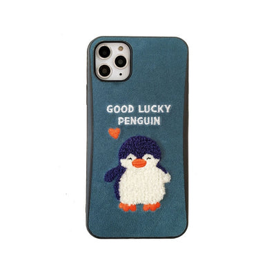 3D Embroidery Penguin iPhone Case