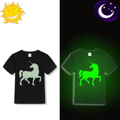 Glow in The Dark Unicorn Kid T-shirt