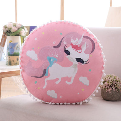 Pink Unicorn Plush Cushion