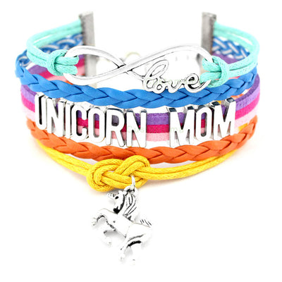 Unicorn Infinity Love Leather Bracelet