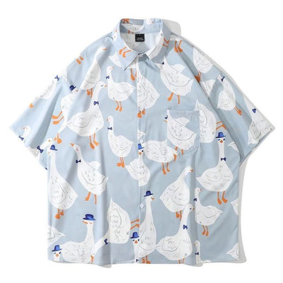 Duck Print Loose Shirt