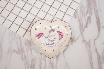 Enchanting Unicorn Heart Shaped Plate - Well Pick Review