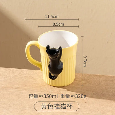 Climbing Cat Ceramic Mug