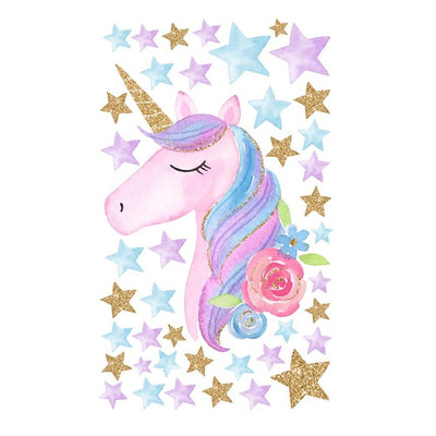 Unicorn Stars/Hearts Wall Stickers