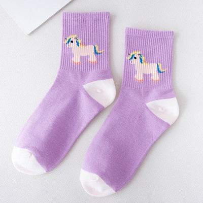 Cute Unicorn Cotton Socks
