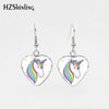 Heart-Shaped Unicorn Earrings