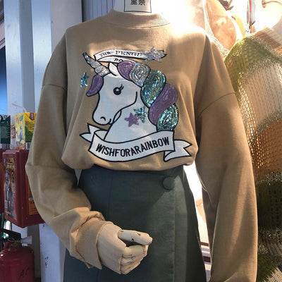 Sequins Unicorn Pullover