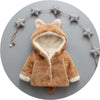 Girls Cat Ears Hooded Fur Coat