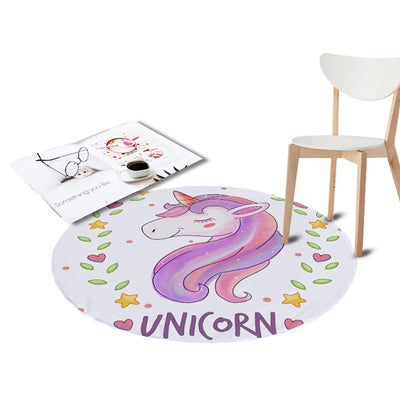 Velvet Unicorn Printed Rug