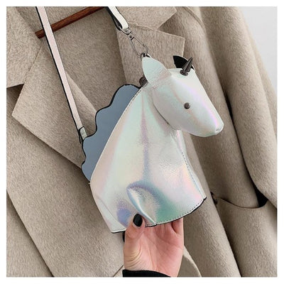 Iridescent Unicorn Laser Crossbody Bag