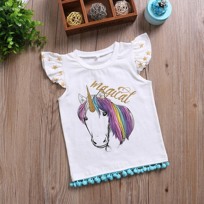 Unicorn Baby Girl Cotton T-shirt