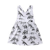 Skeleton Dinosaur Sleeveless Kid Dress