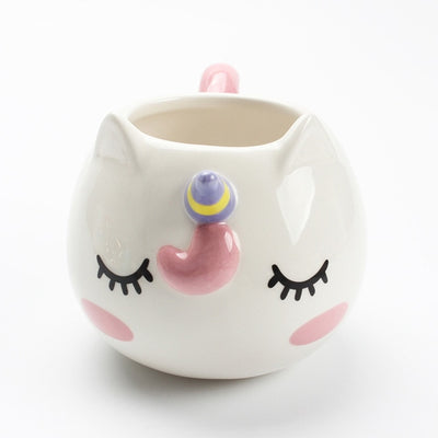 Pink Unicorn Eyelashes Mug