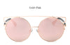 Oversize Rose Gold Mirror Sunglasses