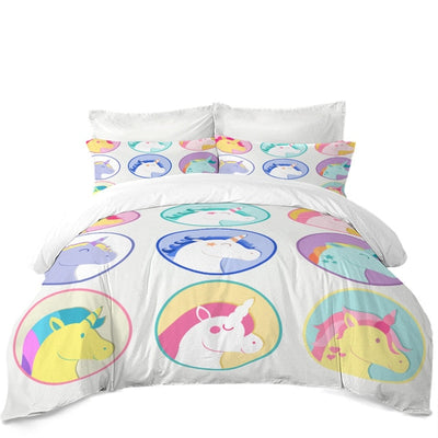 Multi Unicorn Bedding Set