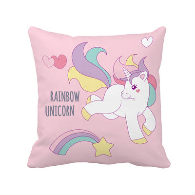 Colorful Cartoon Unicorn Print Pillow - Well Pick Review
