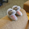 Girls Sparkle Furry Ankle Boots
