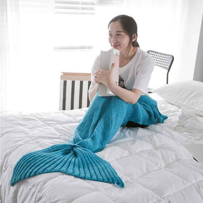 Hot Mermaid Tail Knitted Blanket