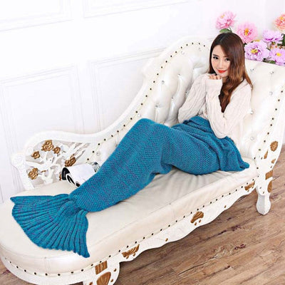 High Quality Soft Knitted Mermaid Tail Blanket