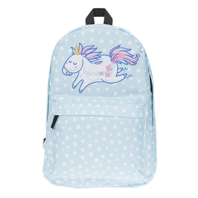 Light Blue Pink Purple Cute Unicorn Backpack