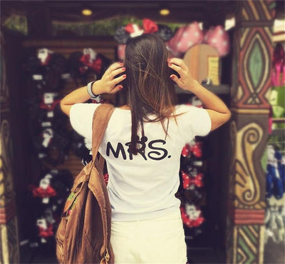 Mr Mrs Printed Graphic Couple Tees