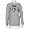 King & Queen Grey Couple Sweatshirts