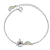 Unicorn Rainbow Silver Bracelet