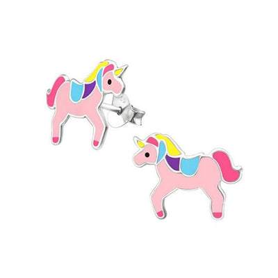 Tiny Colorful Unicorn Earrings